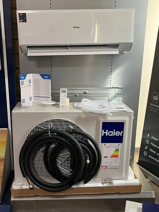 ❄️ تكييف Haier 1.5 حصان إنفرتر بارد ساخن – توفير حتى 40% كهرباء 🌙