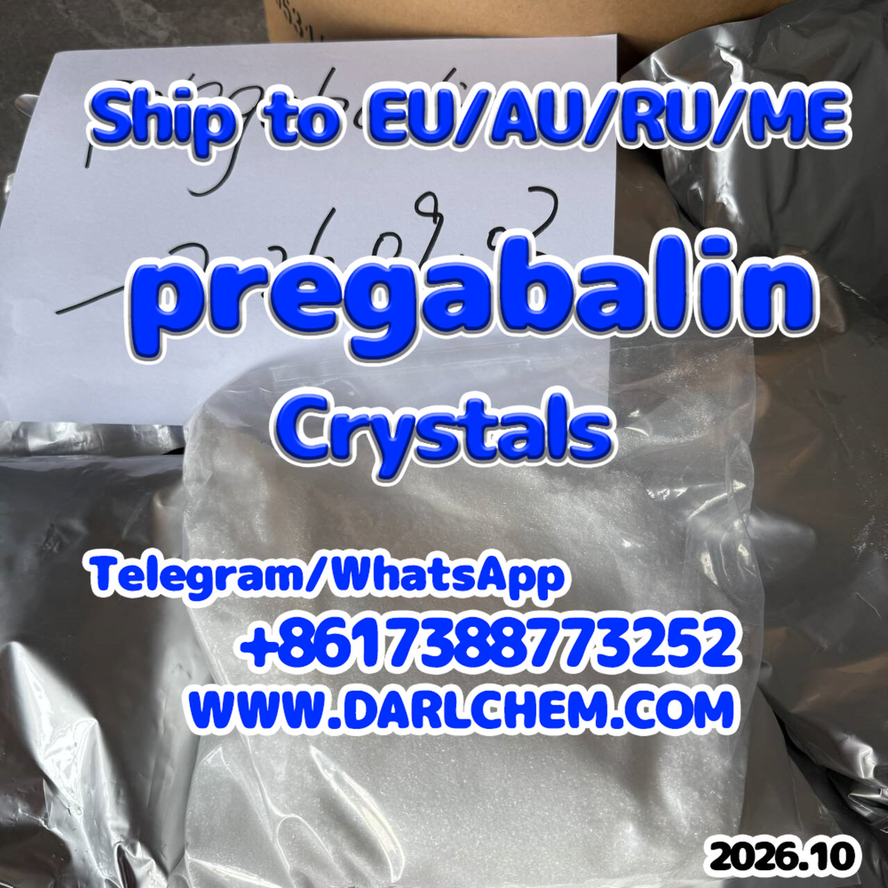 High Quality pregabalin crystals powder 148553-50-8 Supplier