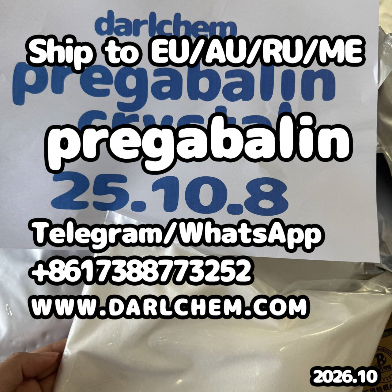 Factory Supply pregabalin crystals powder 148553-50-8 Pharma Grade